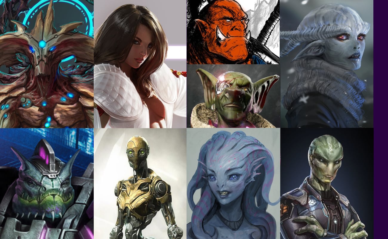 A multitude of local aliens ready to defend our home.